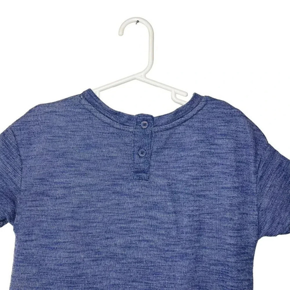 Cat & Jack Girls Shirt Dress Medium 7/8 Patchwork Pastel Cat Short Sleeve Knit - Picture 6 of 7